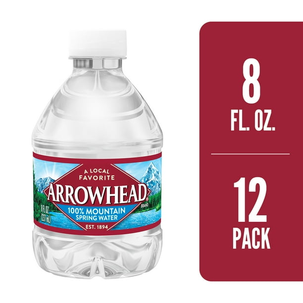 ARROWHEAD Brand 100 Mountain Spring Water, 8ounce mini plastic