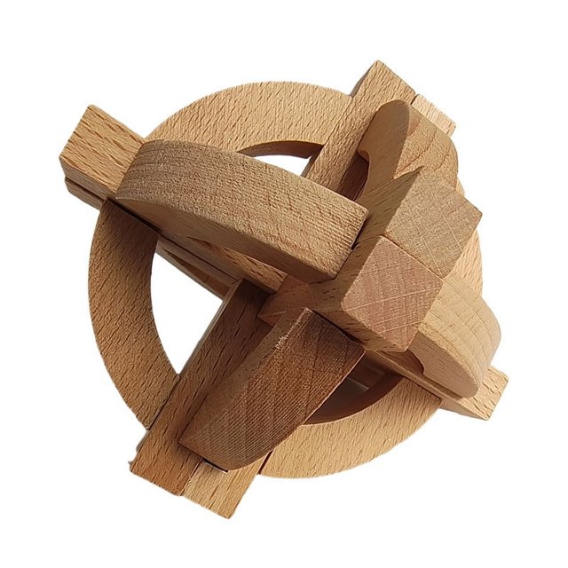 Juguetes de madera para niños, cerradura Kongming de haya, cerradura de desmontaje para ocio educativo para adultos, cerradura de mortaja y espiga para estudiantes de escuela primaria, cerradura Luban