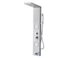 thumbnail image 4 of VEVOR Shower Panel Tower System with Rainfall Waterfall Shower Head, 53 in Brushed Stainless Steel Shower Column, 5-Function Faucet, Wall-Mount Rain Massage System with 2 Body Jet,Handheld,Tub Spout, 4 of 10
