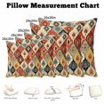 thumbnail image 5 of Throw Pillow Covers, Vintage Moroccan Decorative Throw Pillow Covers 20x20 Inch, Abstract Bohemia Geometric Pattern Orange Square Linen Pillow Cases for Couch/Living Room/Sofa, 5 of 9