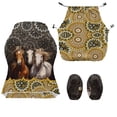 thumbnail image 4 of Whosucclay Boho Mandala Horse Print Gaming Chair Cover, Stretchable Machine Washable Computer Chair Seat Slipcovers with Armrest Cover Fits Most Office/PC Chairs & Racing Style Seats, 4 of 8