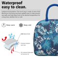 thumbnail image 3 of Exotic Tropical Plant Lunch Bag – Leafy Botanical Pattern, Insulated Cooler Tote for Outdoor and Office Use, 3 of 6