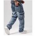 thumbnail image 4 of Men's Hip-hop Pants Nostalgic Retro Multi-pocket Casual Plus Size Overalls Fashion Loose Skateboard Jeans, 4 of 4