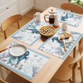 thumbnail image 5 of Coastal Seahorse Placemats Set of 12 Nautical Starfish Shell Seaweed Anchor Place Mats Indoor Wipeable Table Mats Washable Cloth Dining Table Placemats for Kitchen Holiday Party Home Decor 13x19 Inch, 5 of 9