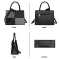 thumbnail image 4 of SENDEFN Women Fashion Handbags Tote Bags PU Leather Shoulder Bags Top Handle Satchel Purse Set 3pcs, 4 of 9