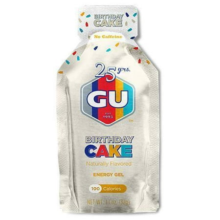 GU Energy Gel - 24 Pack - Birthday Cake (Gu Energy Gel 24 Pack Best Price)