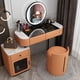 thumbnail image 1 of Storage Luxury Modern Makeup Table Wood Multi-color With LED Mirror Vanity Multifunctional Locker Home Bedroom Furniture HY My Lux Decor Round, 1 of 28