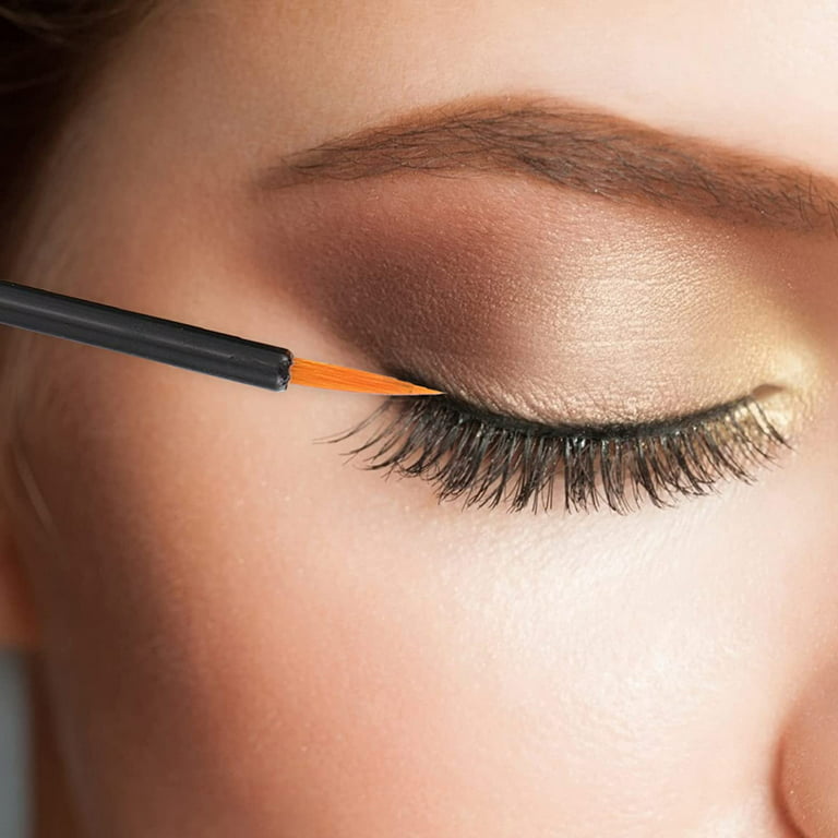Eyeliner Brushes 100 Pack Disposable Eyeliner Brushes Fine Point Nylon Eye Makeup Applicator Cosmetic Eye Wands Makeup Tool for Women Black