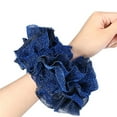 thumbnail image 2 of Anvazise Flower Shape Hair Tie High Elastic Headwear Big Shining Hair Rope Hair Accessories Blue, 2 of 13