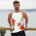 thumbnail image 6 of KLL Summer Gnome Print Men's Muscle Gym Workout Stringer Tank Tops Bodybuilding Fitness T-Shirts Tank Tops Men-X-Large, 6 of 7