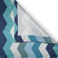 thumbnail image 3 of Ambesonne Aqua Kitchen Curtains, Retro Zig Zag Stripes, 55"x39", Pale Blue Navy Blue, 3 of 3