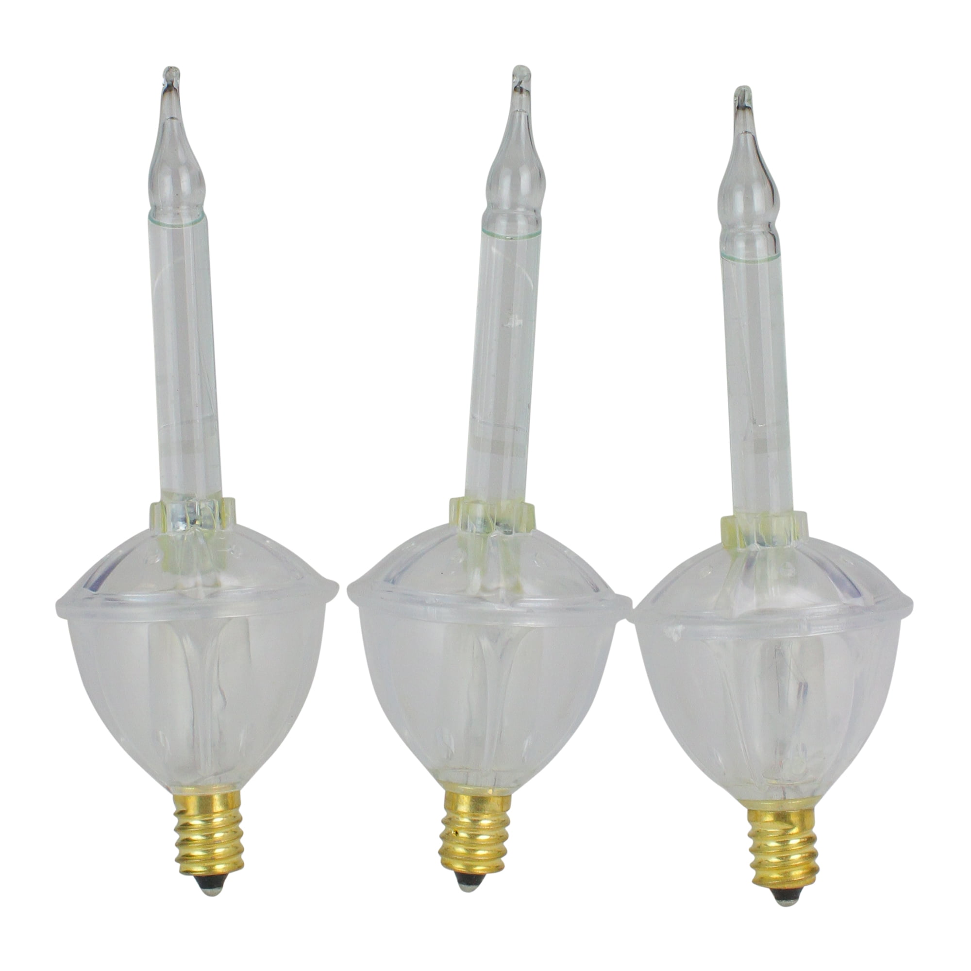 Pack of 3 Clear C7 Retro Bubble Light Replacement Christmas Bulbs