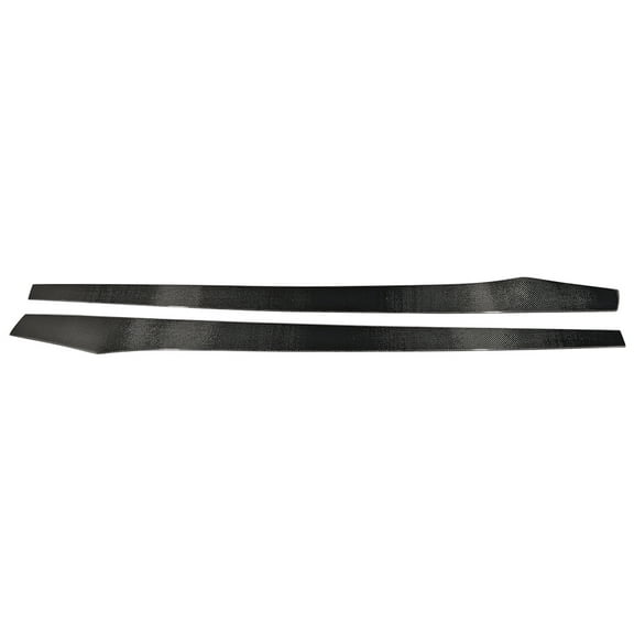 Ikon Motorsports Compatible with Universal 85.5 Inch 85.5" Side Skirt Extension Flat Bottom Line Lip Carbon Fiber CF Pair