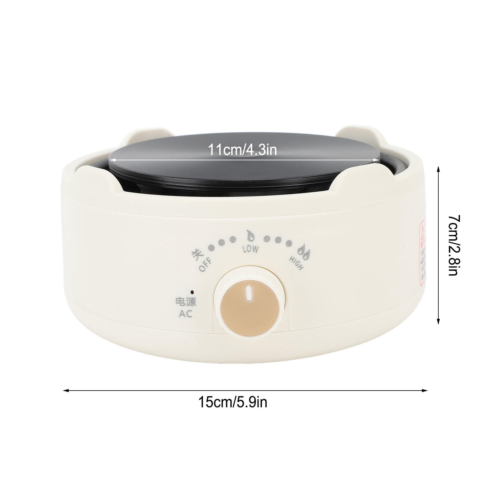 Rupoun 500W Compact Electric Hot Plate – 2‑Level Temperature Control, 360° Even Heating, Auto Shut‑Off, Versatile for All Cookware