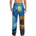 thumbnail image 7 of Salouo Starry Night Sunflower Field Print Pajama Pants for Men, Lounge Pants Elastic Waistband Casual Men's sleepwear Loungewear Sleep Pajama Pant -X-Large, 7 of 7