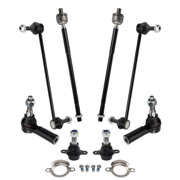 TRQ 8pc Steering Suspension Kit Lower Ball Joints Tie Rods Sway Bar End Links PSA60154 Fits select: 2015-2019 FORD TRANSIT