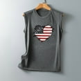 thumbnail image 4 of Wycnly Womens 4th of July Tank Tops Comfy Loose Independence Day Patriotic Shirts Vest Summer Fashion American Flag Heart Print Crewneck Sleeveless Blouse Gray xxl, 4 of 4