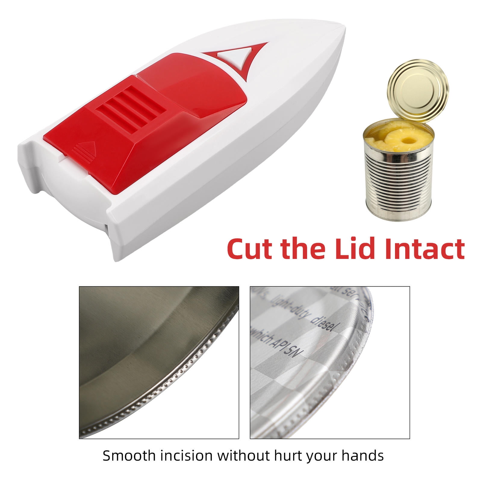 YAHHU Electric Can Opener – Auto Stop, Smooth Edges, Magnetic Lid Capture, Battery Powered, Ideal for Seniors & Outdoor Use