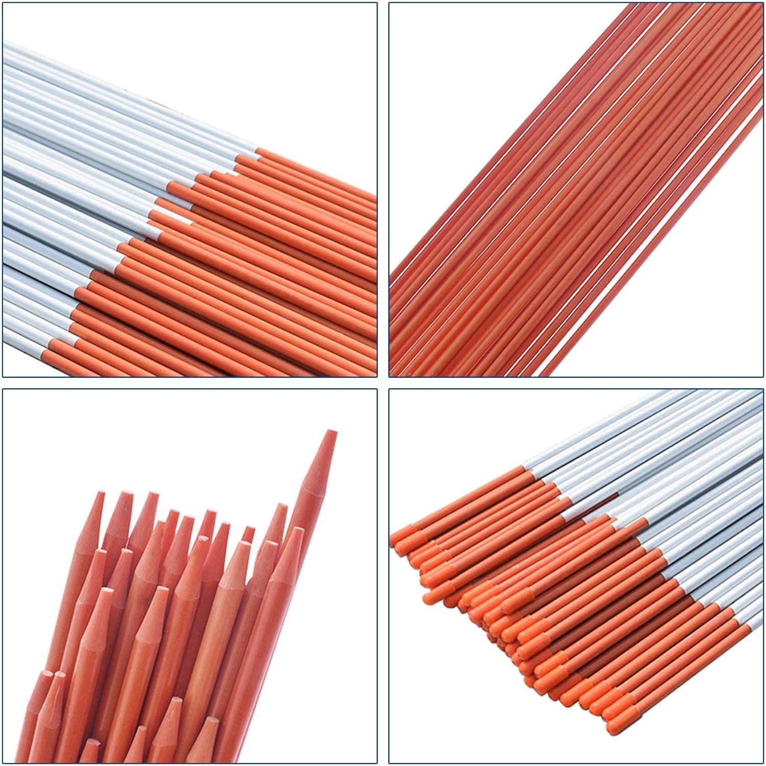 labwork 100 Pack 48" Reflective Driveway Markers Fiberglass Poles Red Plowing Stakes