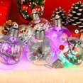thumbnail image 1 of 6 piezas de bolas de Navidad LED transparentes para colgar adornos de bolas para árbol de Navidad, decoraciones para fiestas de cumpleaños y bodas, 1 of 5