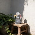 thumbnail image 6 of Cheapark Solar Powered Bunny Garden Statue Resin Figurine With LED Light Flower Accent Decor For Patio Yard Outdoor Home Decoration, 6 of 8
