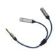 thumbnail image 3 of Cable de audio femenino estéreo, 6.35 mm de macho a 2 6.35 mm de cable hembra doble trenzada Todos los conductores de cobre foil de aluminio para el hogar para teléfono, 3 of 7