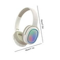 thumbnail image 3 of xjwjuw Bluetooth 5.3 Wireless Headphones, RGB Light Effect, Active Noise Reduction, HiFi Sound, Long Battery Life, Foldable Headset, Wired and Wireless Mode, Gaming and Music Headphones, 3 of 8