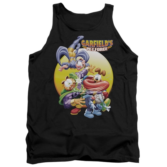 Garfield Tongue Of Doom Adult Tank Top Black