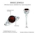 thumbnail image 6 of Rosec Jewels Solitaire Garnet Promise Ring for Women, Celtic Ring - AAA Quality, 925 Sterling Silver, US 10.50, 6 of 9