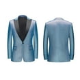 thumbnail image 6 of Tuxedo Suits for Men 2 Piece Regular Fit Suit sparkle Blazer Jacket Pants Men Suit Set for Wedding-Blue& Black, 6 of 7