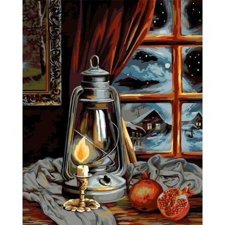UPC: 4650206104604 | Painting by Numbers kit Crafting Spark Winter Lights B101 19.69 x 15.75 in