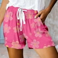 thumbnail image 2 of Womens Shorts Print Loose Lace Up High Waisted Sports Trendy Casual Shorts with Pockets S-2XL, 2 of 4