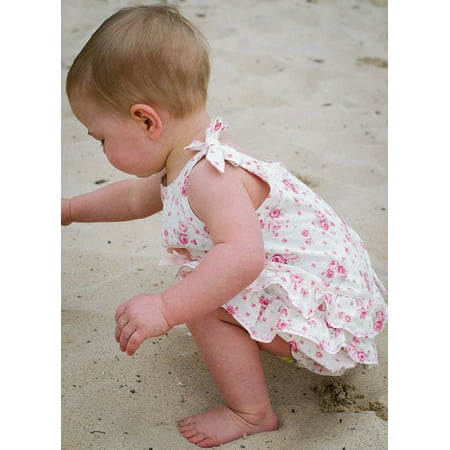 

GWAABD Little Girls Summer Outfits White Toddler Baby Gilrs Sleeveless Floral Ruched Romper Jumpsuit Layered 70