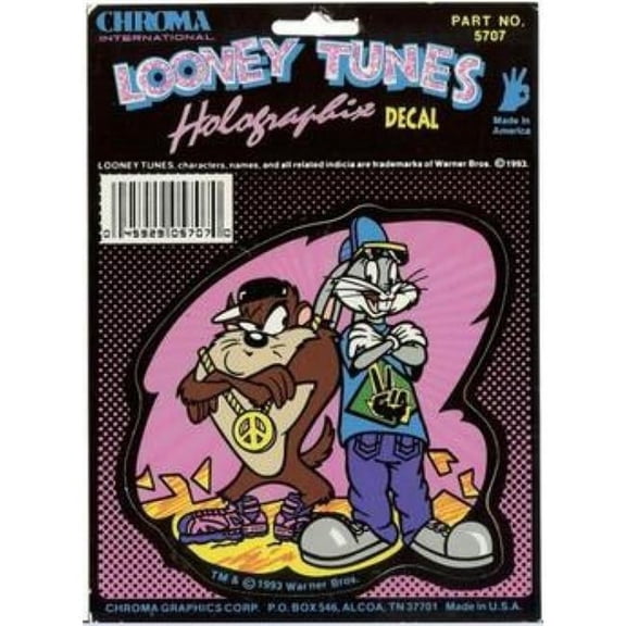 212 Main CG5707 3.5 x 3.5 in. Bugs Bunny with Taz Decal