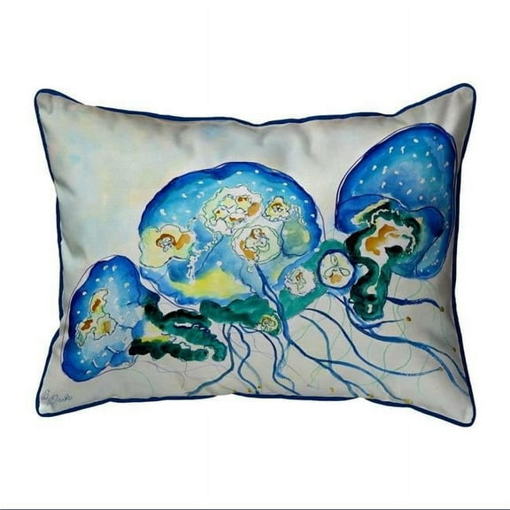Betsy Drake ZP1020 20 x 24 in. Multi Jellyfish Extra Large Zippered Pillow