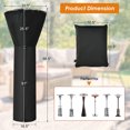 thumbnail image 2 of Patiojoy Patio Heater Cover Waterproof w/Zipper & Storage Bag Outdoor Propane Heater Cover for Bad Weather Black, 2 of 10
