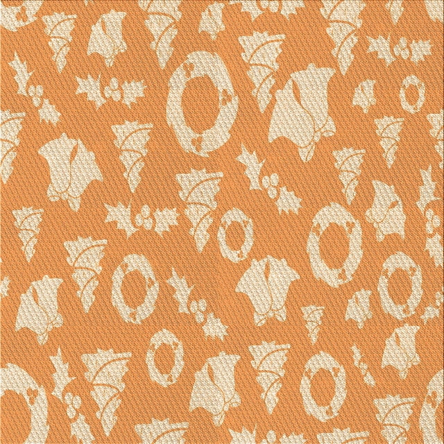 Ahgly Company Tapis de Zone Carré Transitionnel Néon Orange Lavable en Machine, 6 Pieds Carré