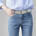 thumbnail image 4 of Eosunjian Women Belt Solid Color Stretch Adjustable Invisible Adjustable Lightweight Jeans Belt Fashion Accessory Dark Khaki, 4 of 13