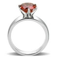 thumbnail image 3 of Ruby Red Silver Womens Ring Solitaire Stainless Steel Zircoin Anillo Rojo y Plata Para Mujer Solitario Acero Inoxidable, 3 of 5