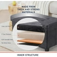 thumbnail image 4 of PRZL 30 Inch Folding Storage Ottoman with Storage Bench, Large Storage Ottoman Bench, Storage Chest, Foot Rest Stool, Bedroom Bench with Storage - Charcoal Gray, 4 of 16