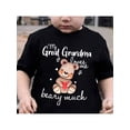thumbnail image 1 of [Cotton Beary Much Tee] Soft Cotton My Great Grandma Loves Me Beary Much T-Shirt Round Neck Short Sleeve Tee with Cute Bear Graphic, Perfect for Summer Casual Wear, Cozy Clothing Casual Style Machine, 1 of 7