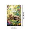thumbnail image 4 of Amhnf Hello Spring Cat On Swing Garden Flag For Home Outdoor Garden Yard Decor 12x18 inch, 4 of 5