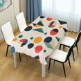 thumbnail image 4 of Yayeee Tablecloths 54" x 54" Rectangle Wrinkle Resistant Party Table Cover, Red Geometric, 4 of 8