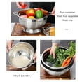 thumbnail image 4 of Canasta De Colador De Colas De Fruta De Metal De Acero Inoxidable, Tazón De Colador De Cocina Espacioso Con , Drenaje Para El Lavado De Verduras De Frutas, Para Cocinar Arroz De, 4 of 7