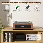 Udreamer Portable CD Players for Home, Bluetooth Built-In Speakers CD player Portable,Stereos for Home,Brown & Black