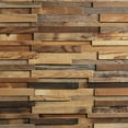 thumbnail image 2 of BELLEZE 3D Solid Wood Stripes - DIY Wall Panel - Nails and Glue Application - 20 Sq Ft, 2 of 7
