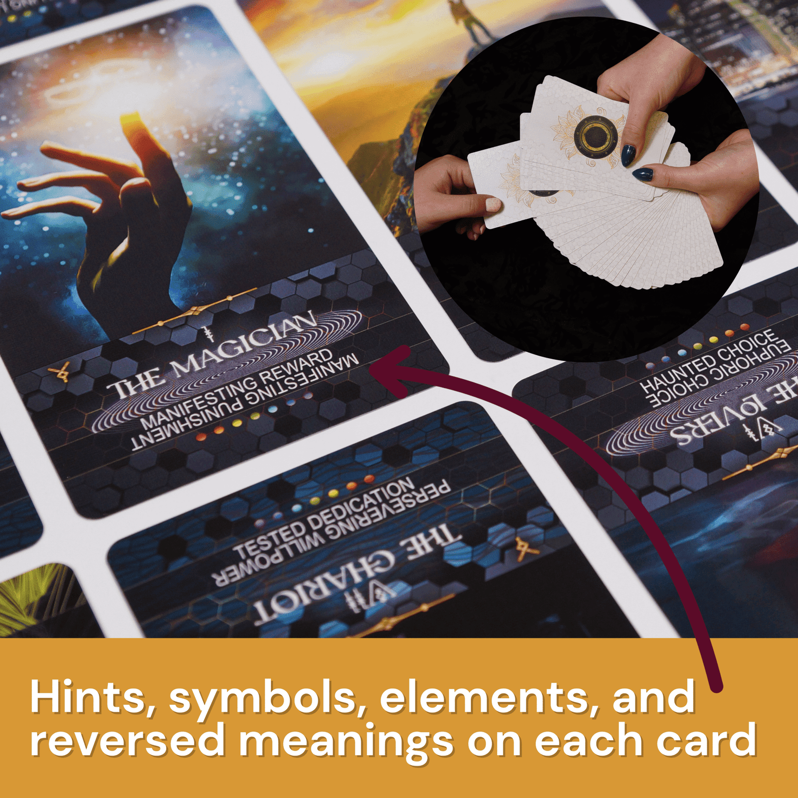 TAROTskills Lightworker’s Tarot Deck – 78 Beginner Tarot Cards with Rider Waite Symbols, Chakra & Reiki Aligned, Easy Upright/Reversed Meanings, Intuitive Spiritual Guidance, USA-Made