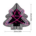 thumbnail image 3 of Stylish Metal Hanging Christmas Tree Wind Spinner - Vibrant White & Pink Geometric Design with Colorful Dots for Garden Decor, 3 of 7