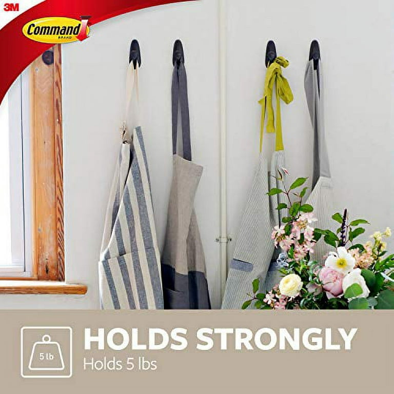 Command Forever Classic Large Metal Wall Hooks, Damage Free Hanging Wall  Hooks with Adhesive Strips for Hanging Decorations in Living Spaces, 2  Metal