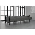 DHP Henley Black Metal Arm Futon Frame with Coil Full Futon Mattress